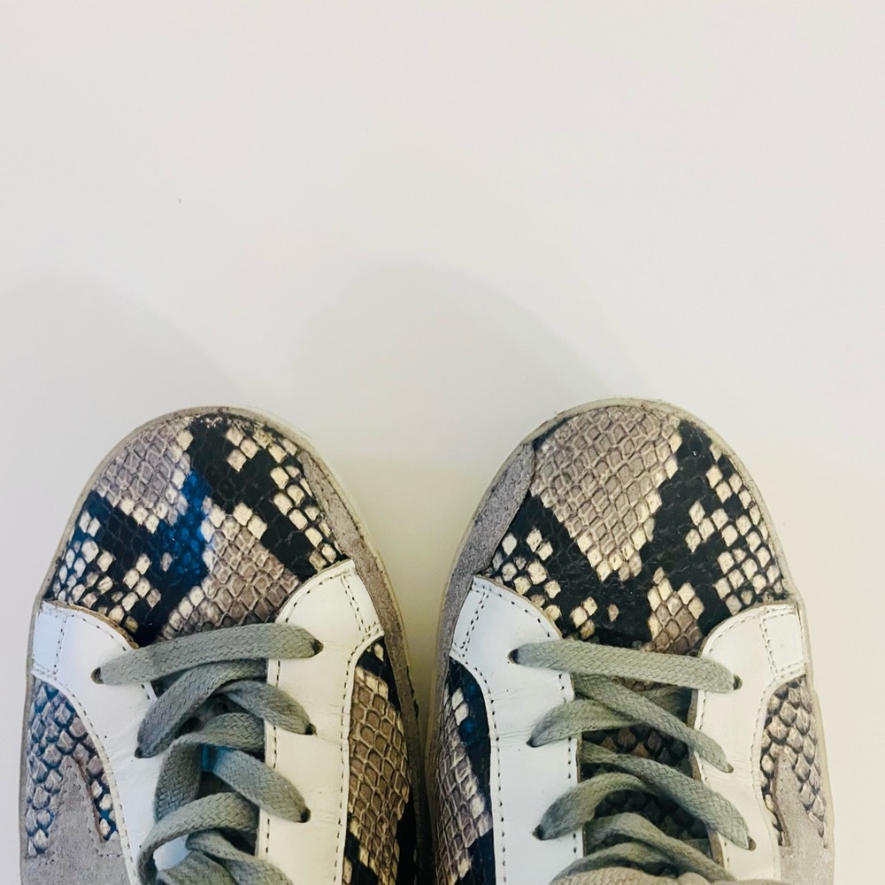 Golden Goose Unique Stylish Women's Snake Print Sneakers. Worn once. Size 9. - Picture 5 of 13